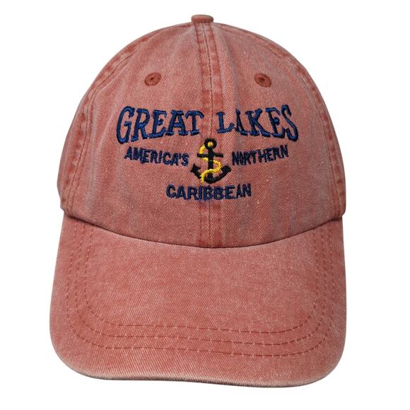 Great Lakes America's Northern Caribbean Baseball Cap Orange One Size Adjustable - Picture 1 of 8